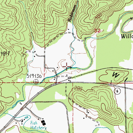 Topographic Map of Robinson Creek, WA