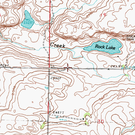 Topographic Map of Rock Lake School, WA