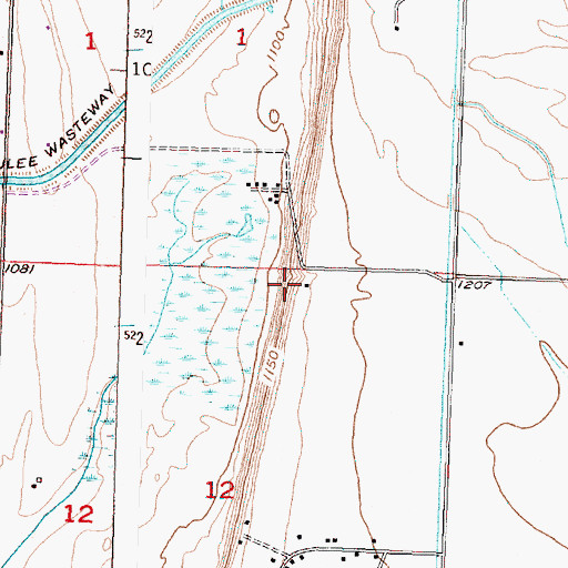 Topographic Map of Rocky Coulee, WA