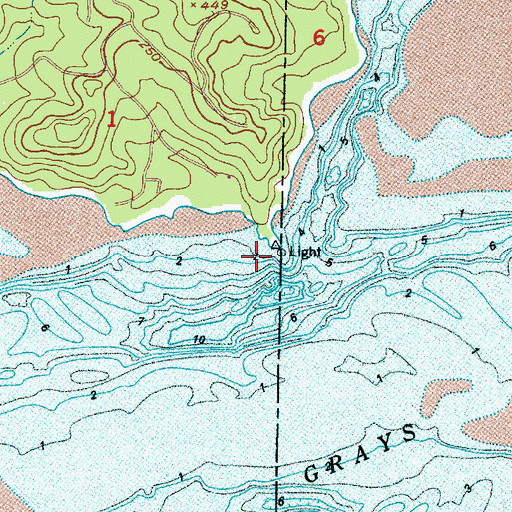 Topographic Map of Rocky Point Light, WA