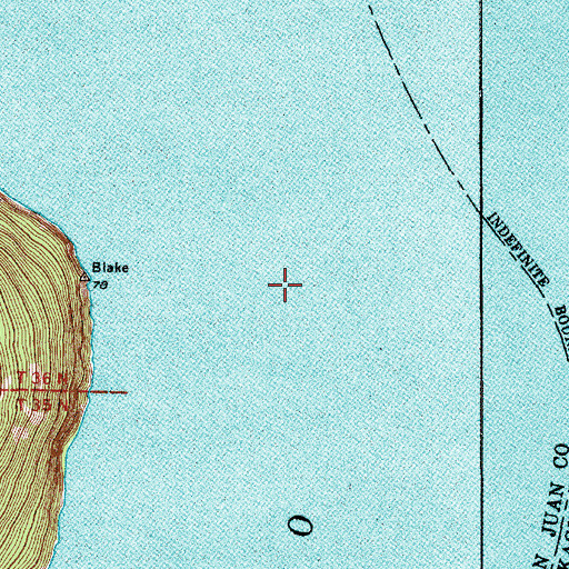 Topographic Map of Rosario Strait, WA