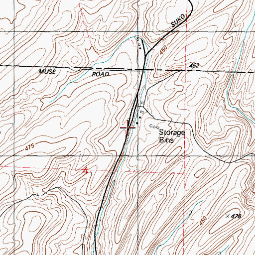 Topographic Map of Ross Farm, WA