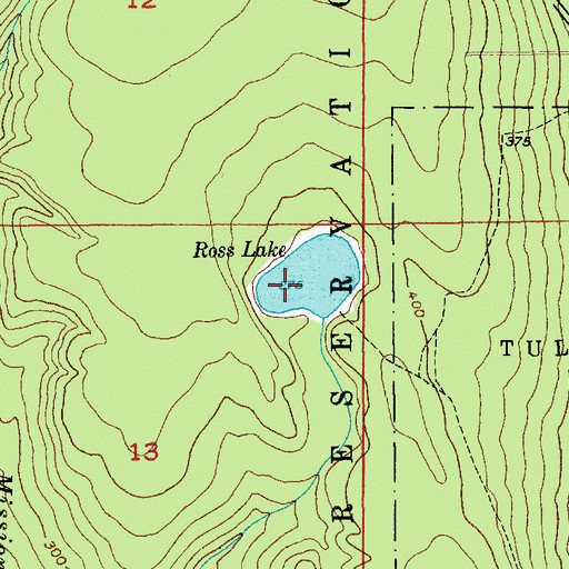 Topographic Map of Ross Lake, WA