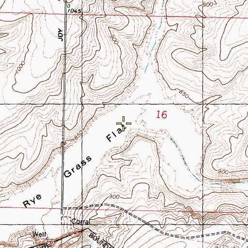 Topographic Map of Rye Grass Flat, WA