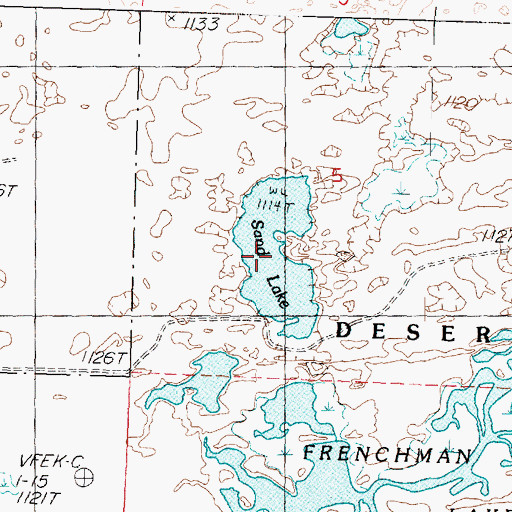 Topographic Map of Sand Lake, WA