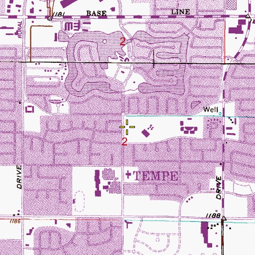 Topographic Map of Sudder Park, AZ