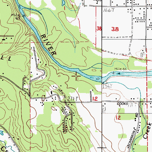 Topographic Map of Scammon Creek, WA