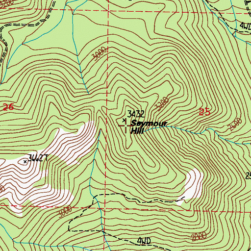Topographic Map of Seymour Hill, WA