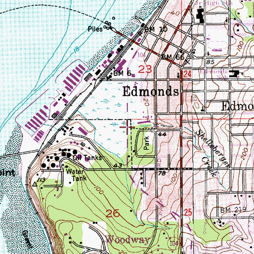 Topographic Map of Shelleberger Creek, WA
