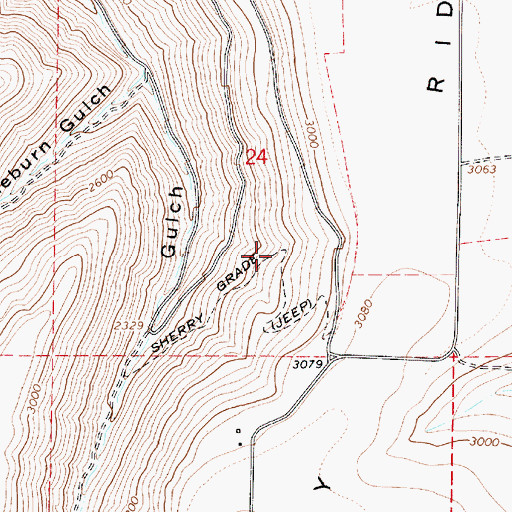 Topographic Map of Sherry Grade, WA