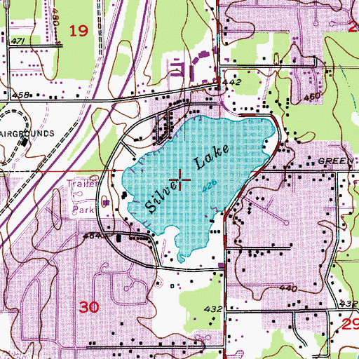 Topographic Map of Silver Lake, WA