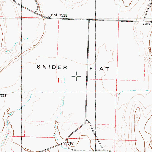 Topographic Map of Snider Flat, WA