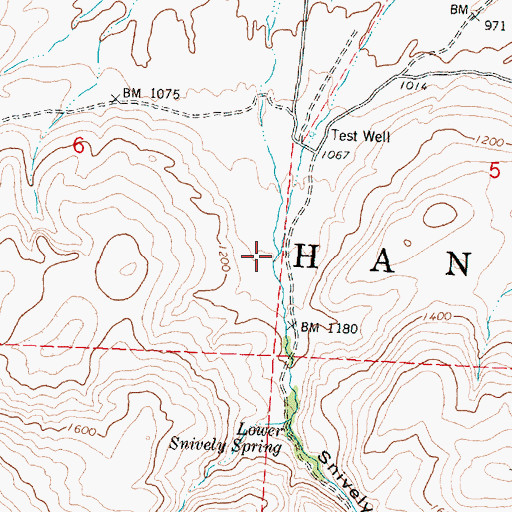 Topographic Map of Snively Gulch, WA