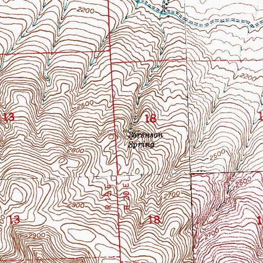 Topographic Map of Sorenson Spring, WA
