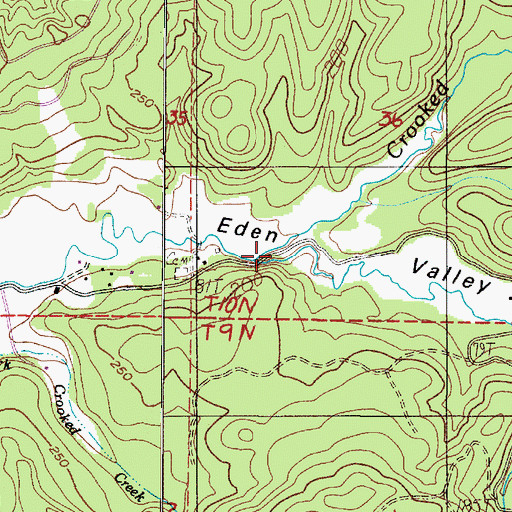 Topographic Map of South Fork Crooked Creek, WA