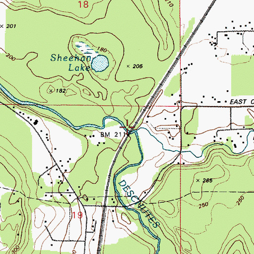 Topographic Map of Spurgeon Creek, WA