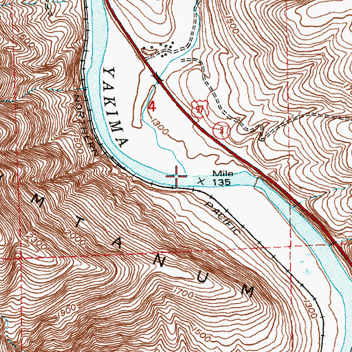 Topographic Map of Lmuma Creek, WA
