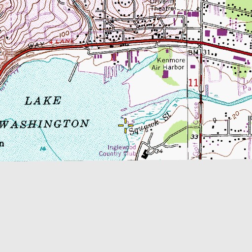 Topographic Map of Squawk Slough, WA