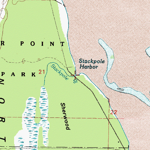 Topographic Map of Stackpole Slough, WA