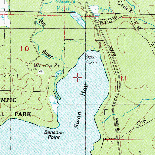 Topographic Map of Swan Bay, WA