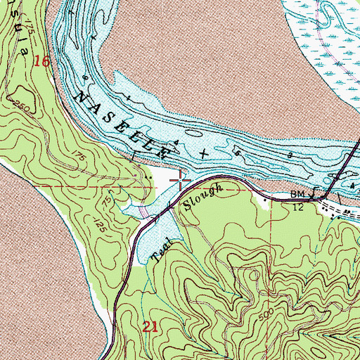 Topographic Map of Teal Slough, WA