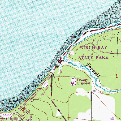 Topographic Map of Terrell Creek, WA