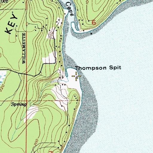 Topographic Map of Thompson Split, WA