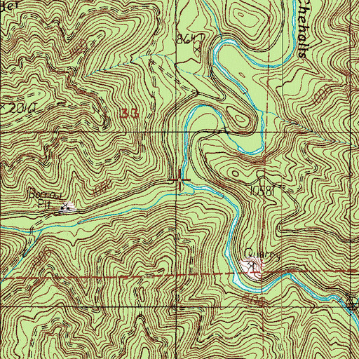Topographic Map of Thrash Creek, WA