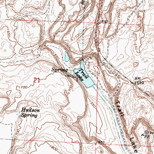 Topographic Map of Trail Lake, WA