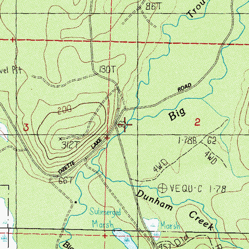 Topographic Map of Trout Creek, WA