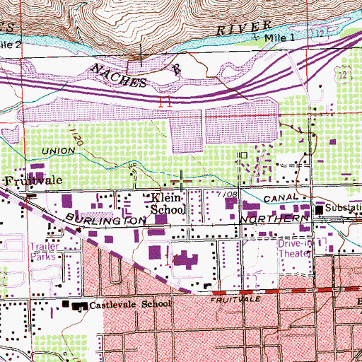 Topographic Map of Union Canal, WA