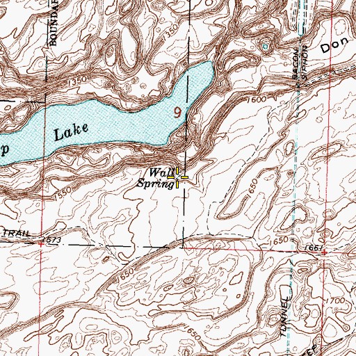 Topographic Map of Wall Spring, WA