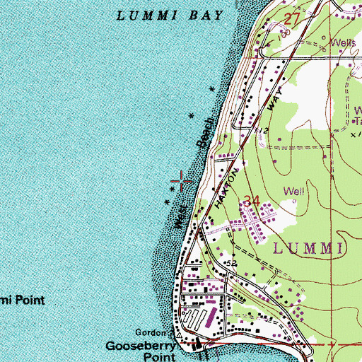 Topographic Map of West Beach, WA