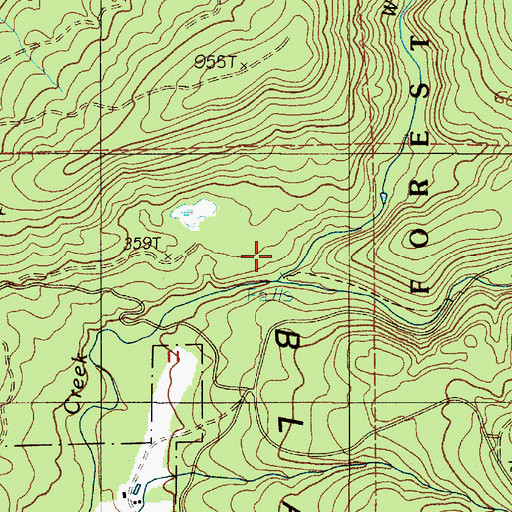 Topographic Map of West Fork Porter Creek, WA