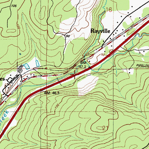 Topographic Map of West Fork Wildcat Creek, WA