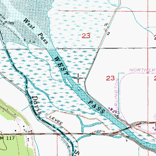 Topographic Map of West Pass, WA