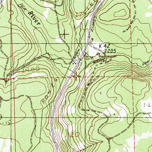 Topographic Map of West Prong Little Klickitat River, WA