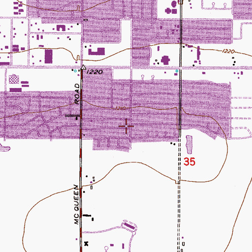 Topographic Map of Sunset Mesa Subdivision Mini Park, AZ