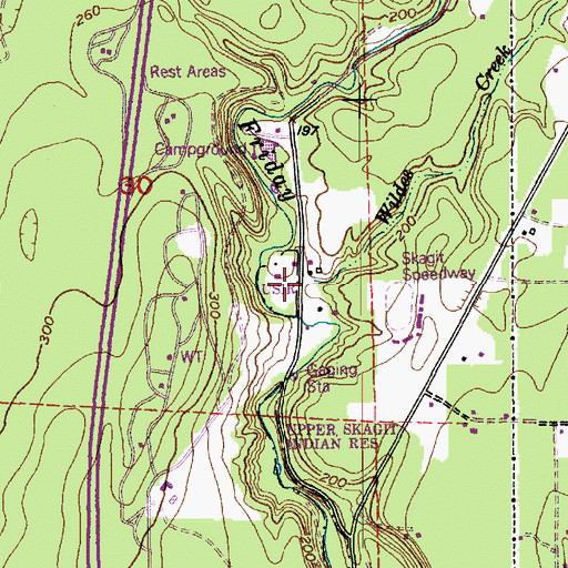 Topographic Map of Wildes Creek, WA