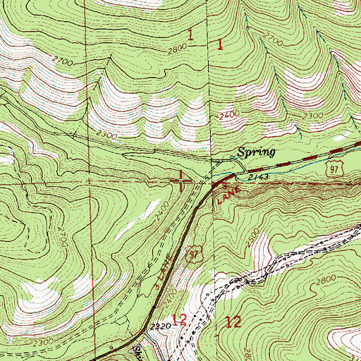 Topographic Map of Wilson Charley Canyon, WA