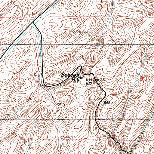 Topographic Map of Beacon Hill, WA