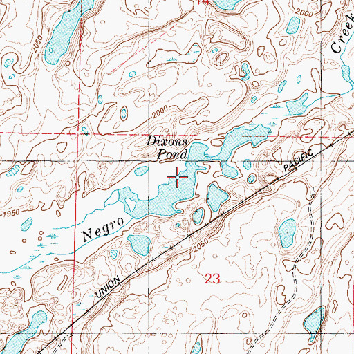 Topographic Map of Dixons Pond, WA