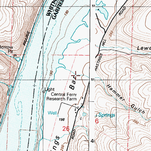 Topographic Map of Hammer Gulch, WA