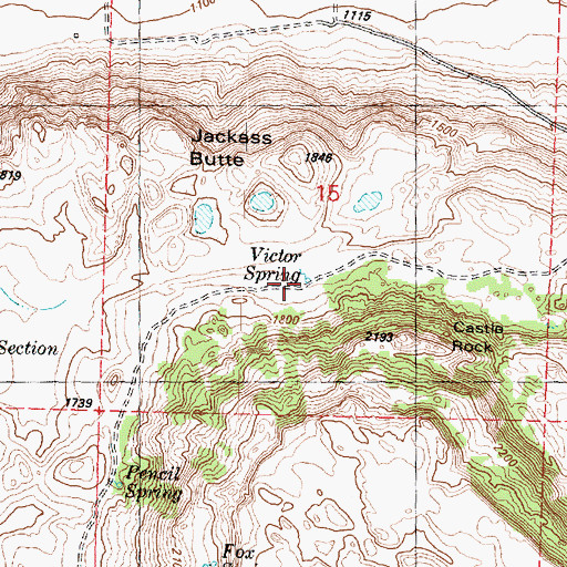 Topographic Map of Victor Spring, WA