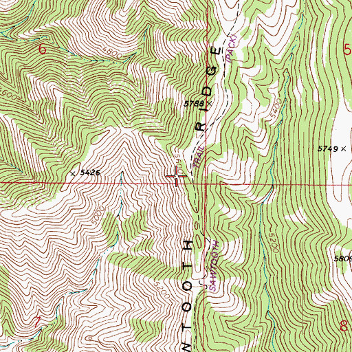Topographic Map of Sawtooth Trail, WA