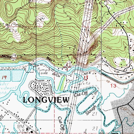 Topographic Map of Ditch Number Six, WA