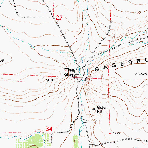 Topographic Map of The Gap, WA