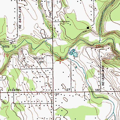 Topographic Map of Curtin Creek, WA
