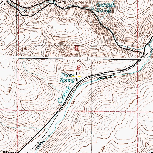Topographic Map of Evans Spring, WA