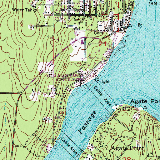 Topographic Map of Old Man House State Park, WA